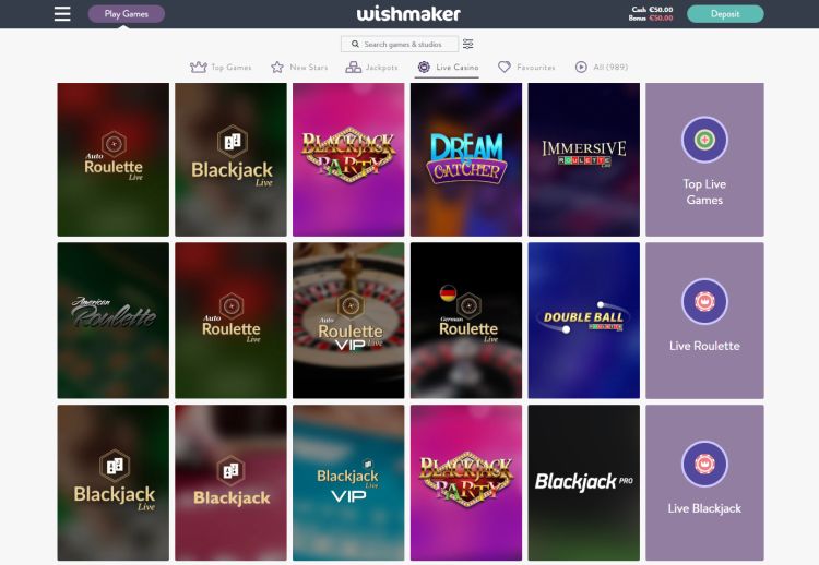 Wishmaker casino review live casino