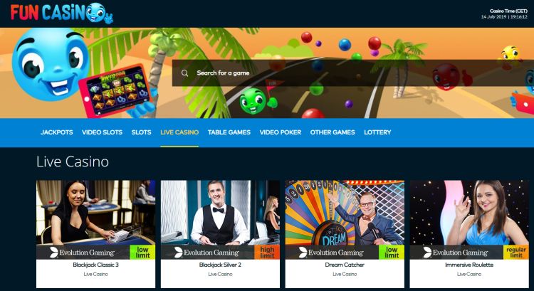 Fun casino review games selection