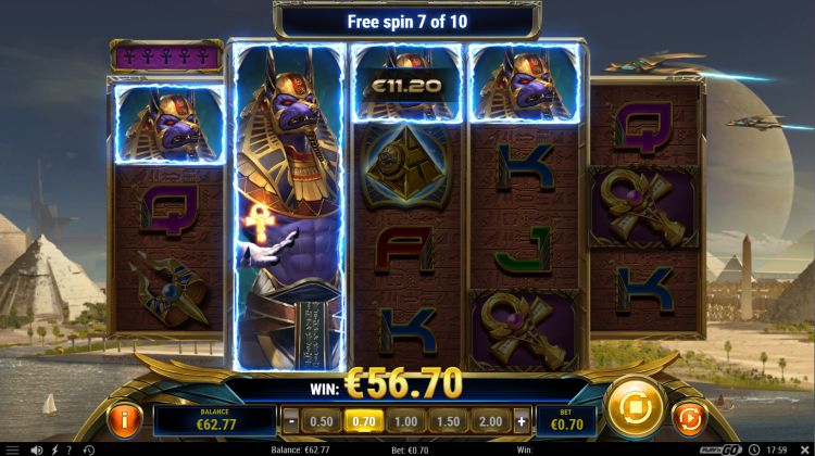 Ankh of Anubis free spins bonus