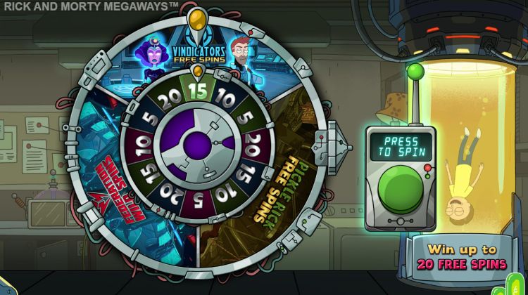 Rick and Morty Megaways bonus wheel