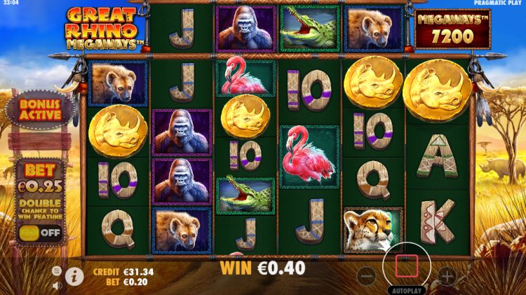 Great Rhino Megaways slot review free spins trigger