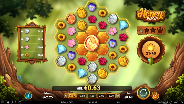 Honey Rush slot play'n go feature