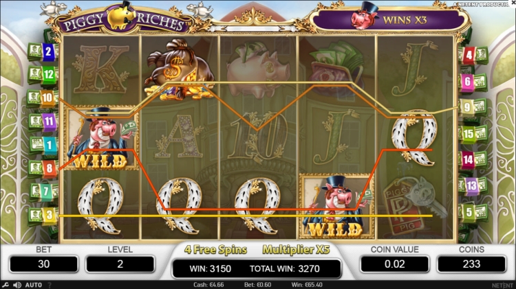 Piggy Riches slot Netent big win