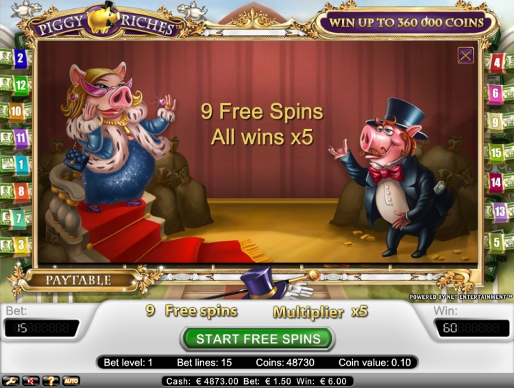 Piggy Riches slot review netent bonus