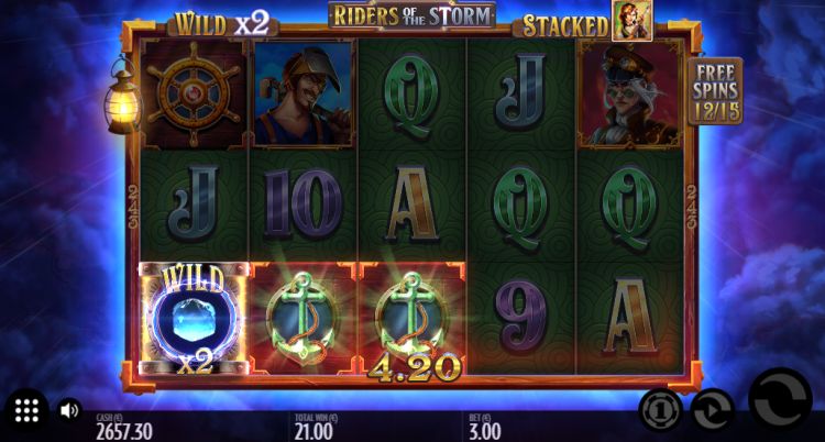 Riders of the storm slot thunderkick free spins win