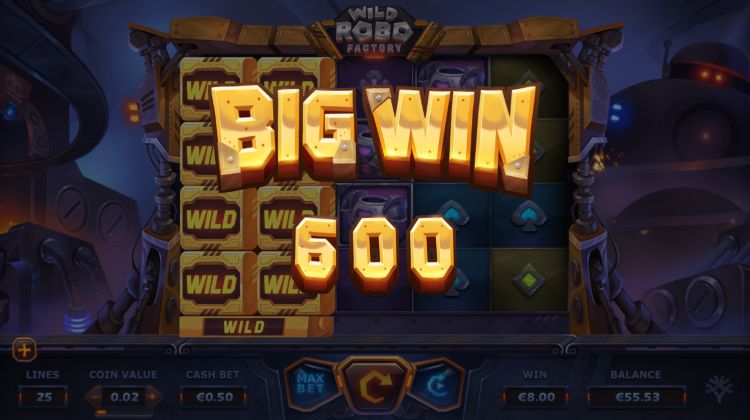 Wild robo factory yggdrasil big win