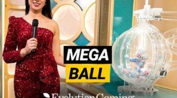 mega ball review evolution gaming logo