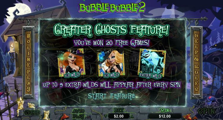 Bubble Bubble 2 Real Time Gaming bonus trigger