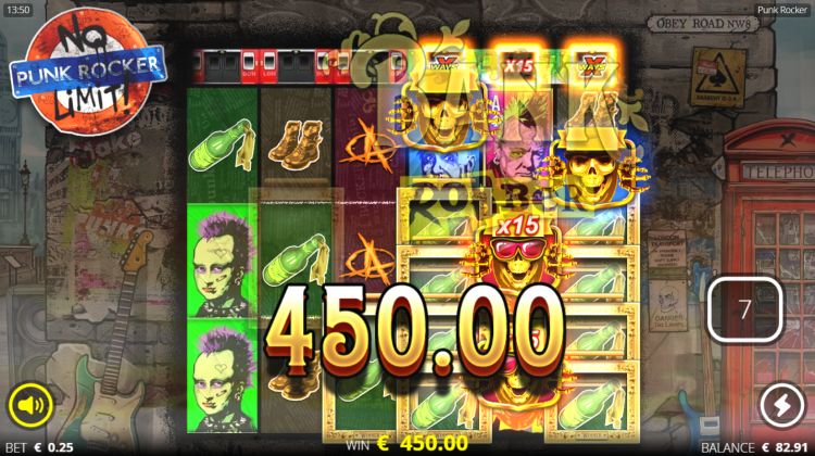 Punk Rocker slot review free spins mega win