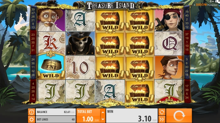 Treasure Island slot quickspin win